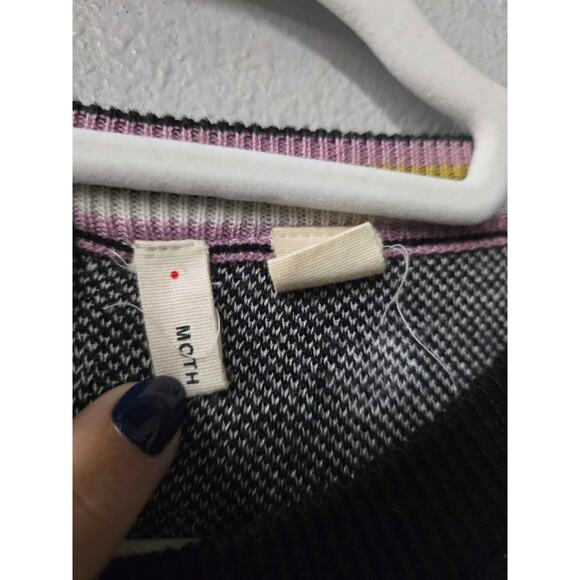 Moth (Anthropologie Brand) Polka Dot Short Sleeve Sweater Top xs - Picture 3 of 6